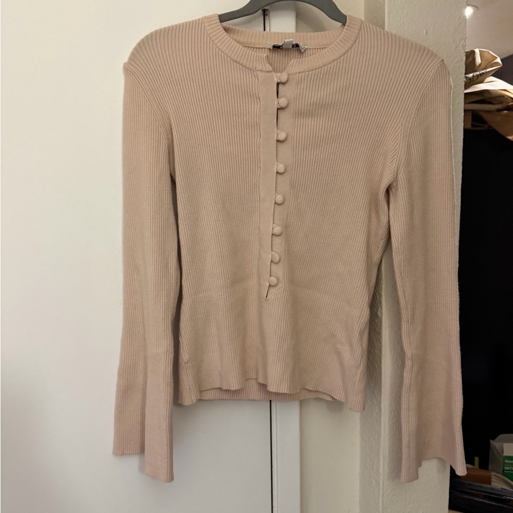 RIHOAS Cream Button-Down Women's Top